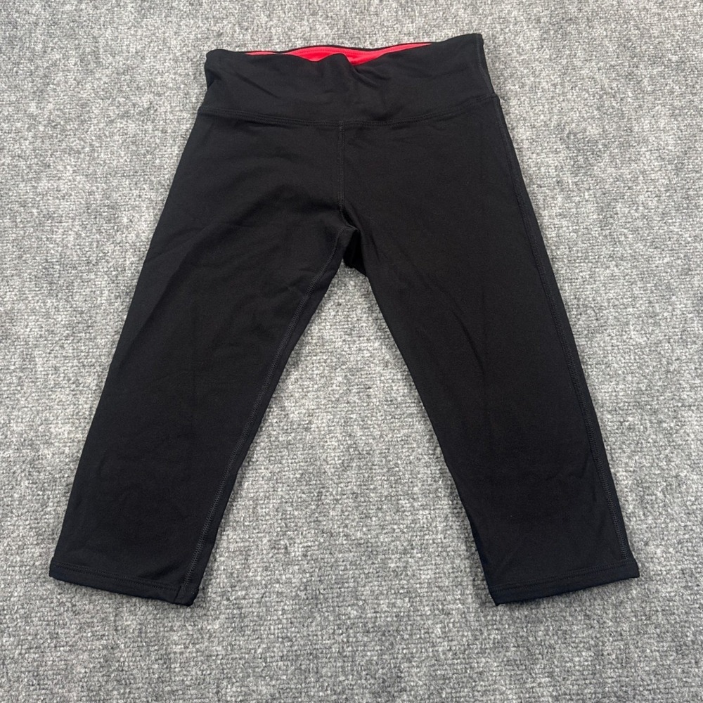 Lorna Jane Womens XXS Black Yoga Cropped Capri Leggings